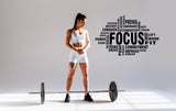 Motivational Gym Wall Decal - Fitness Workout Motivation Quote Sticker