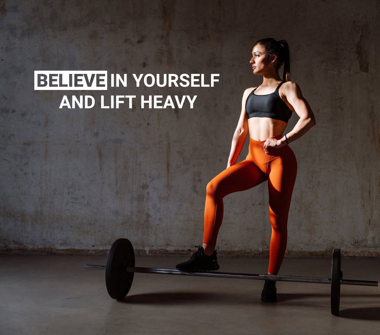 Motivational Gym Wall Decal - Believe in Yourself Fitness Workout Motivation Quote Sticker