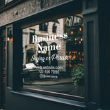 Custom Window Decal - Customizable Business Restaurant Coffee Shop Storefront Glass Sticker - Company Name Logo Door Vinyl Lettering Sign