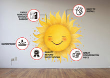 Load image into Gallery viewer, Whimsical Radiant Sunburst Wall Sticker - Vinyl Decal for Kid&#39;s Area
