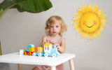 Kapriisne kiirgava päikesevalguse seinakleebis – vinüülkleebis lastealale
