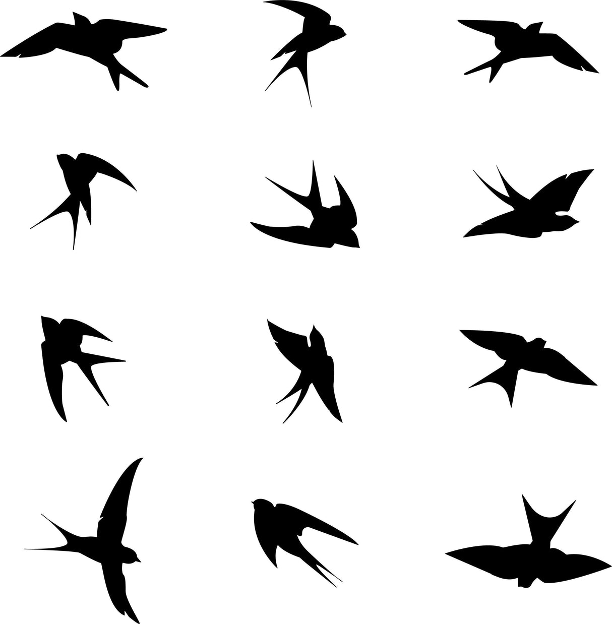 24x Anti-Collision Window Bird Stickers Decals - Protect Birds from Window Collisions - Window Stickers Against Bird Strikes *