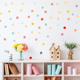 Playful Watercolor Dots: Vibrant Wall Decals for Play Areas and Children's Spaces
