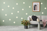 Daisy Flower seinakleebised – koorige ja kleepige veidra õitsenguga dekoratiivsed kleebised