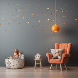 200x Gold Starsi seinavinüülkleebised – elegantsed kleebitavad kleebised lae, seinte, magamistoa ja elutoa lummuse jaoks
