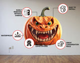3D Halloweeni seinakleebis – õudne kõrvitsa disaini meistriteos