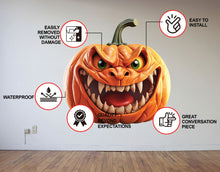 Load image into Gallery viewer, 3D Halloween Wall Decal - Spooky Pumpkin Design Masterpiece
