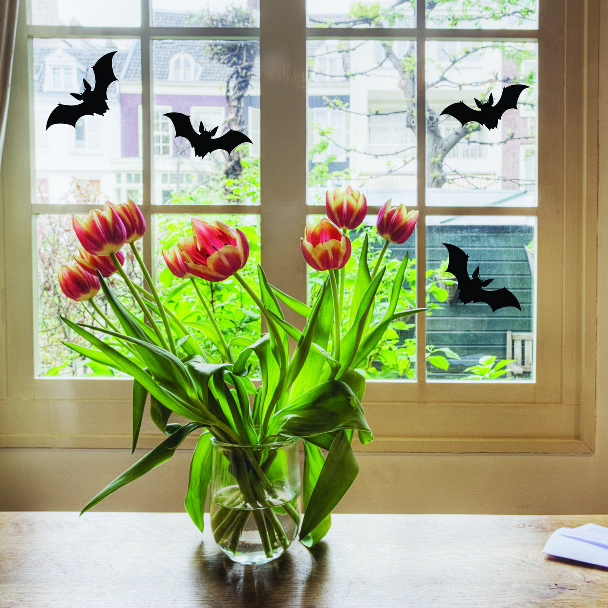 25x Halloween Bats Window Decals - Window Stickers For October 31st
