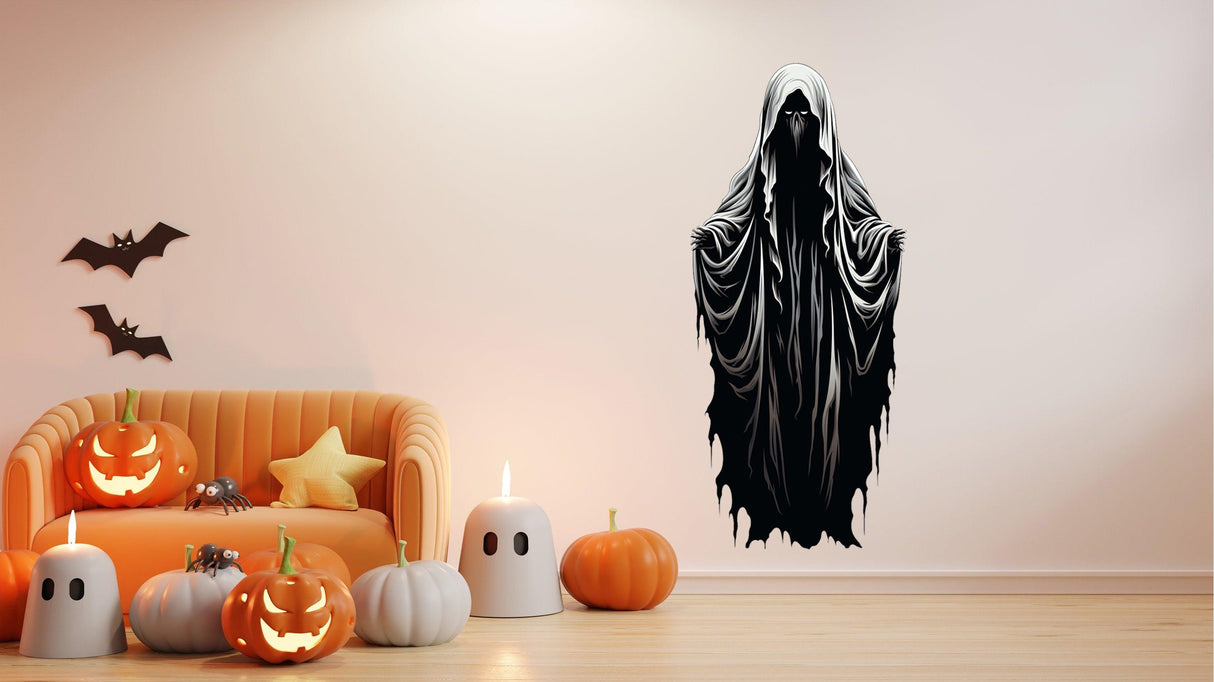 Halloween Haunting Ghoul Wall Art Decal - Shadow Human Monster Sticker - Decords