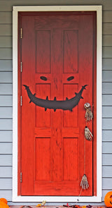 Halloween Scarry Smile Door Decal - Monster Smily Face Sticker - Decords