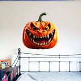 3D Evil Laughing Pumpkin Decal - Halloween Scary Vinyl Wall Sticker