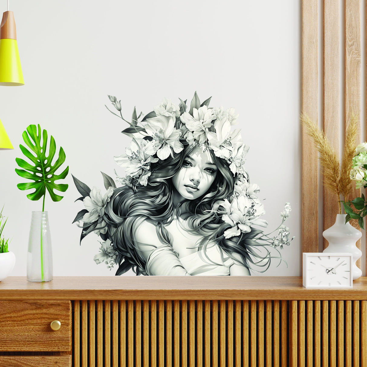 &quot;Woman with Blooming Hair Wall Art&quot;