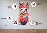 Cute Baby Lama Nursery Wall Decal - Alpaca Wall Sticker for Kids Room Decor - Decords