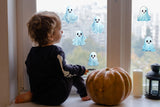 12x prinditud White Ghosts aknakleebised – õudne Halloweeni aknakleebiste kaunistus