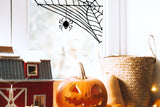 Halloween Spider Web Window Decal - Corner Glass Sticker