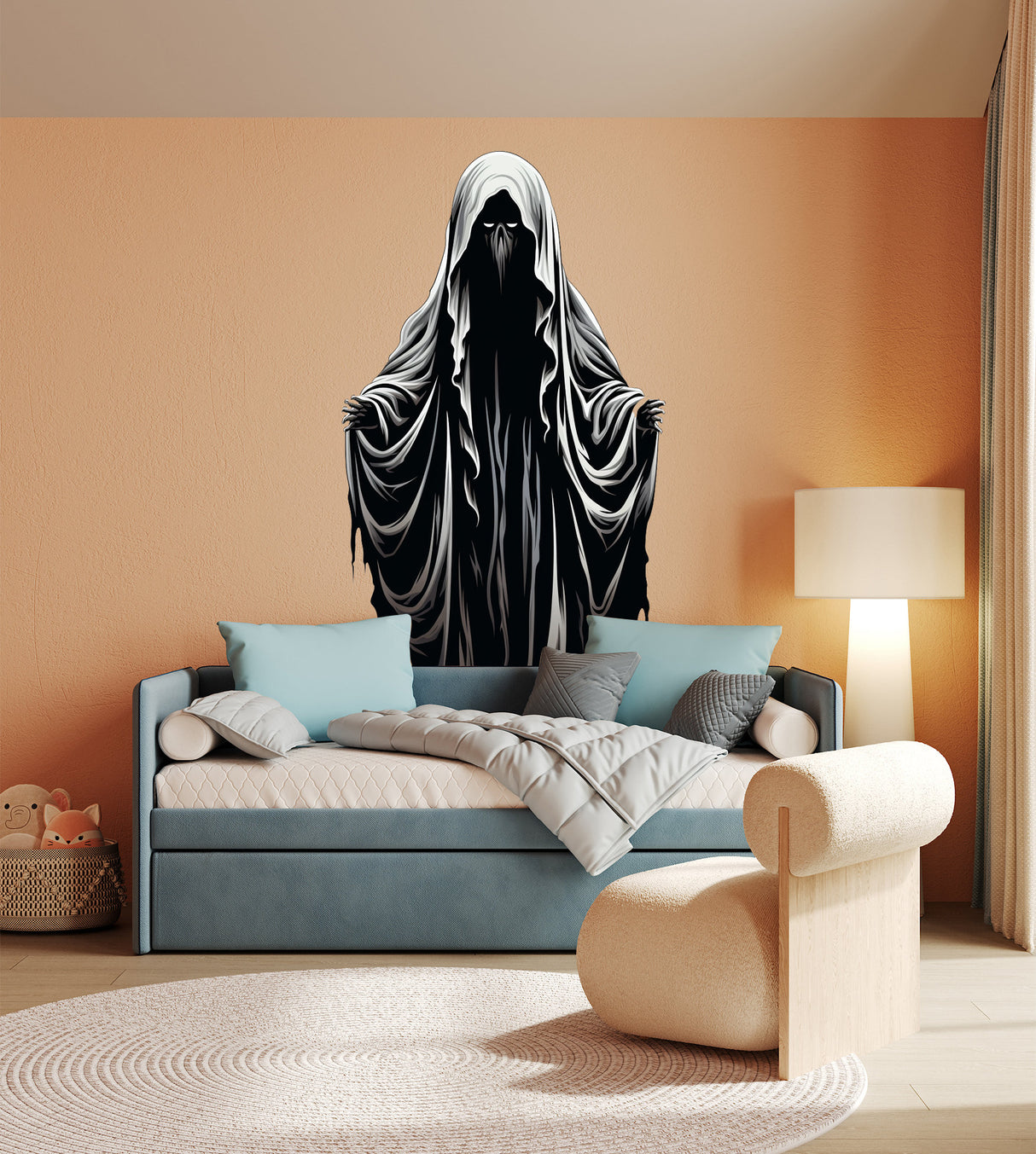 Halloween Haunting Ghoul Wall Art Decal - Shadow Human Monster Sticker