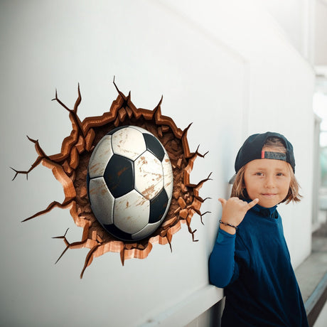 &quot;3D Football Wall Sticker for Boys&quot;