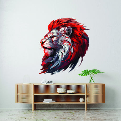 &quot;Cybernetic Lion Head Wall Decal&quot;