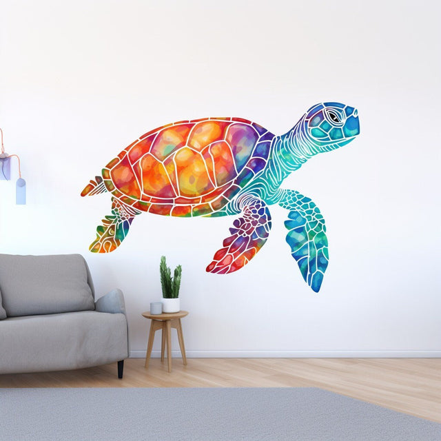 &quot;Vibrant Rainbow Sea Turtle&quot;
