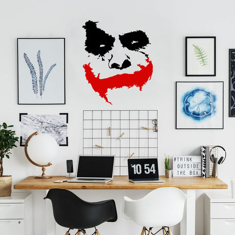 decal sticker joker wall car for vinyl the decor face laptop and fathead bat art man 3d room macbook clown america fat knight comic movie mural head kid boy black on bumper why scary to so serious smile decorative villain funny waterproof smiling cut