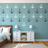 Vintage Anchor Wall Decal Collection - Set of 25 Nautical Vinyl Stickers