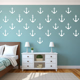 Vintage Anchor Wall Decal Collection - Set of 25 Nautical Vinyl Stickers