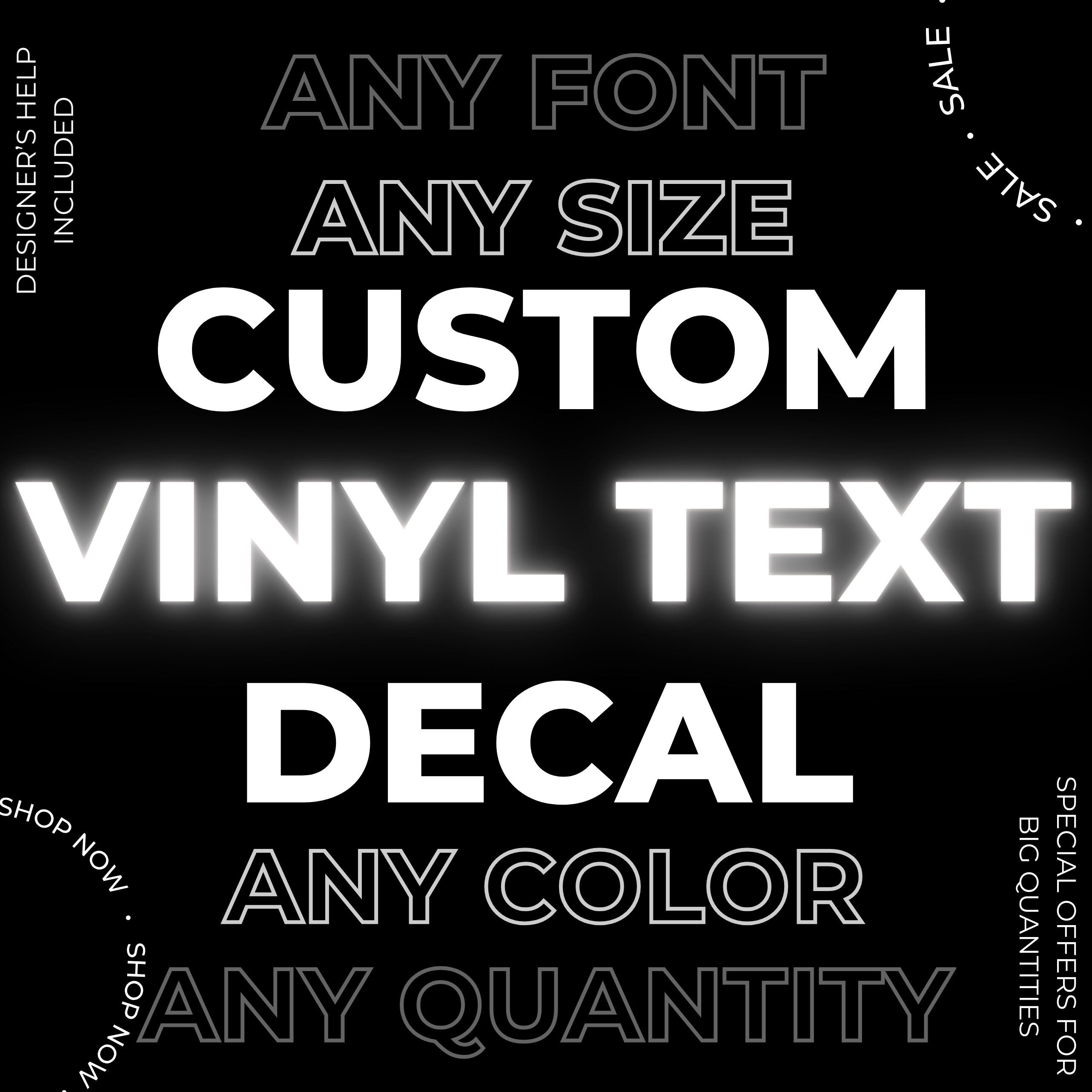 Custom Stickers - Personalized Vinyl Text Decals – Decords
