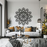 Mandala Wall Sticker for Meditation and Yoga Spaces - Elegant Removable Vinyl Decal for Home and Studio Decor