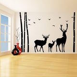 Deer Wildlife Wall Vinyl Sticker - Baby Kit Antler Hunting Decor Hunter Art Animal Decal