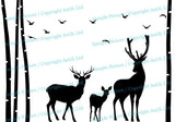 Hirve metsloomade seina vinüülkleebis – beebikomplekt Antler Hunting Decor Hunter Art Animal Decal