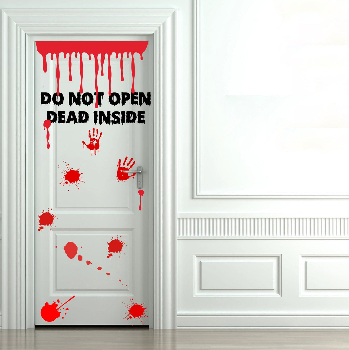 Zombie Bathroom Door Sticker - Toilet Decor Vinyl Halloween Decal