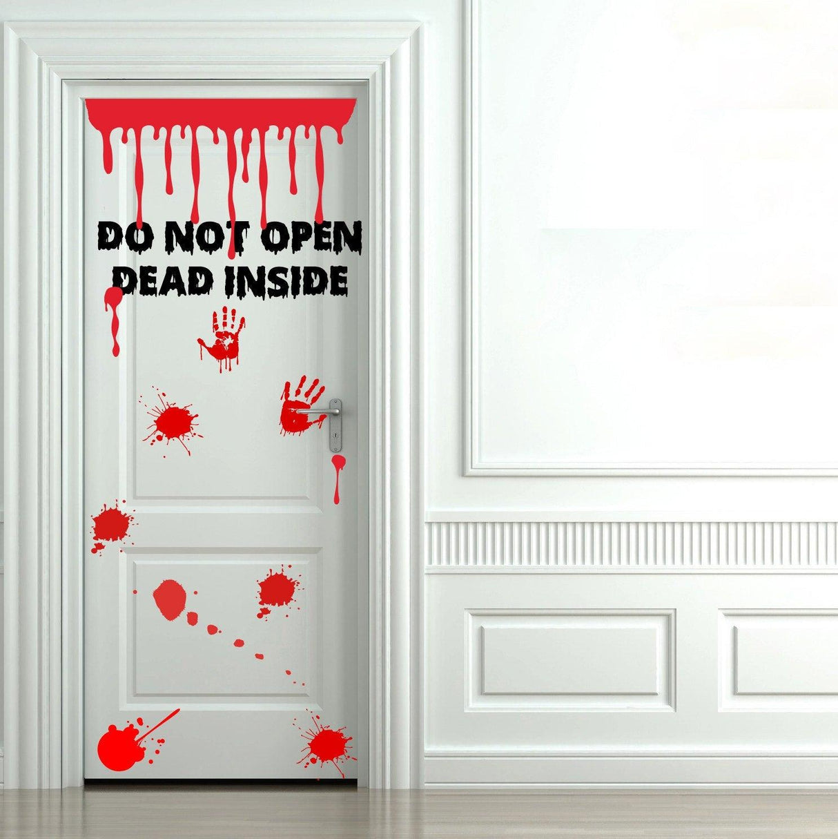 Zombie Bathroom Door Sticker - Toilet Decor Vinyl Halloween Decal - Decords