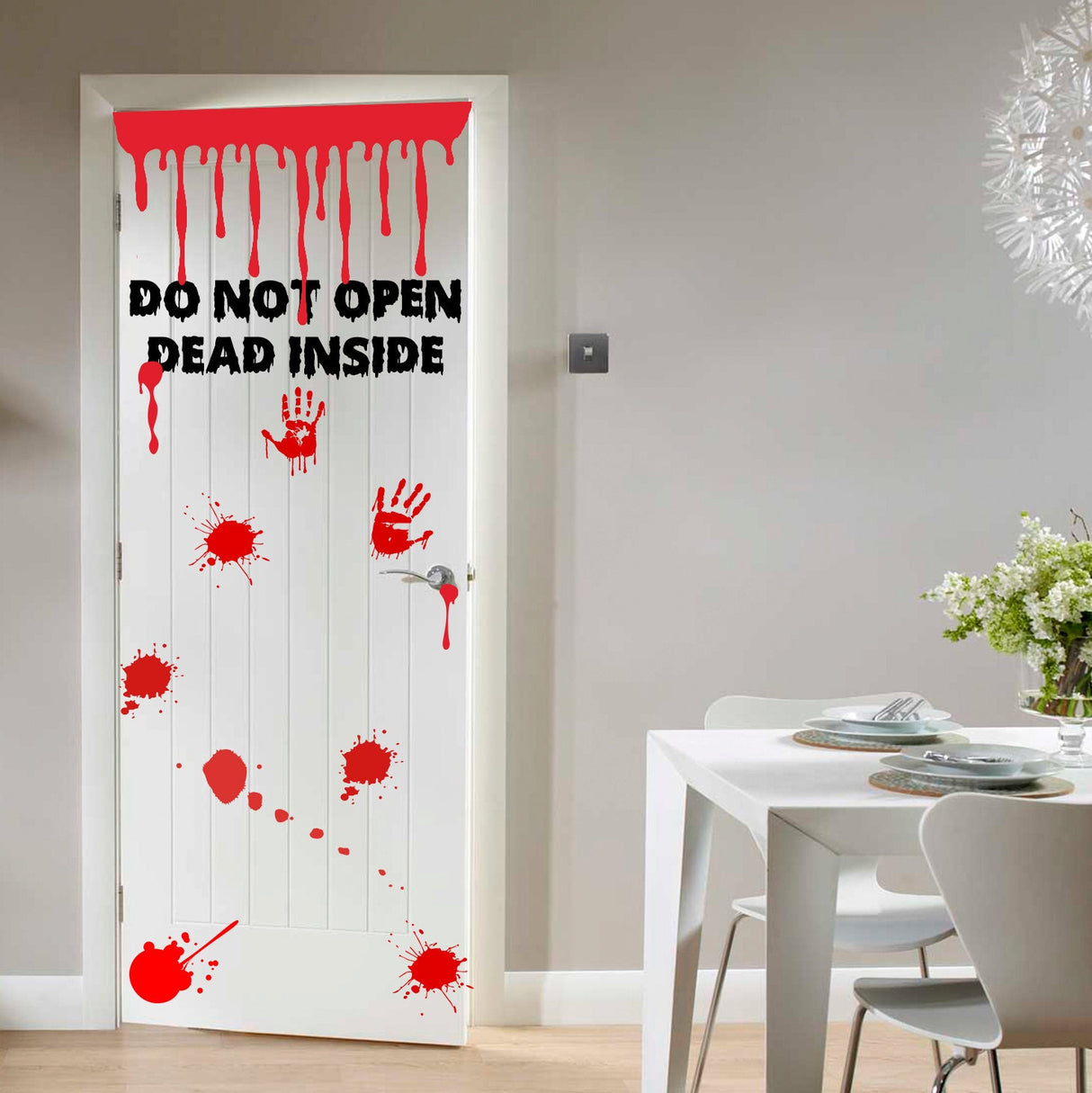 Zombie Bathroom Door Sticker - Toilet Decor Vinyl Halloween Decal