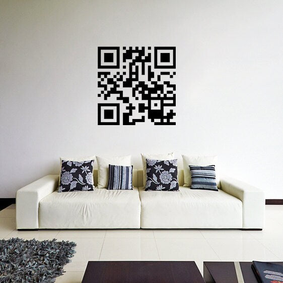 Custom Qr Code Sticker -  Personalized Design Scan Wall Business Vinyl Waterproof Decal