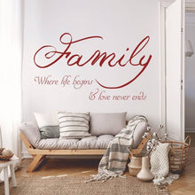 Load image into Gallery viewer, Inspirational Love &amp; Family Wall Decal - Decords
