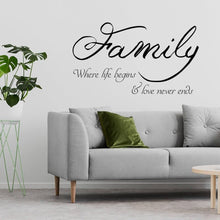 Load image into Gallery viewer, Inspirational Love &amp; Family Wall Decal - Decords
