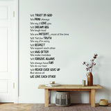 Inspirational Love Quote Wall Decal - Faithful Family Decor - Decords