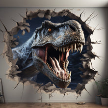Load image into Gallery viewer, Jurassic Illusion: 3D Dinosaur Wall Sticker - Decords
