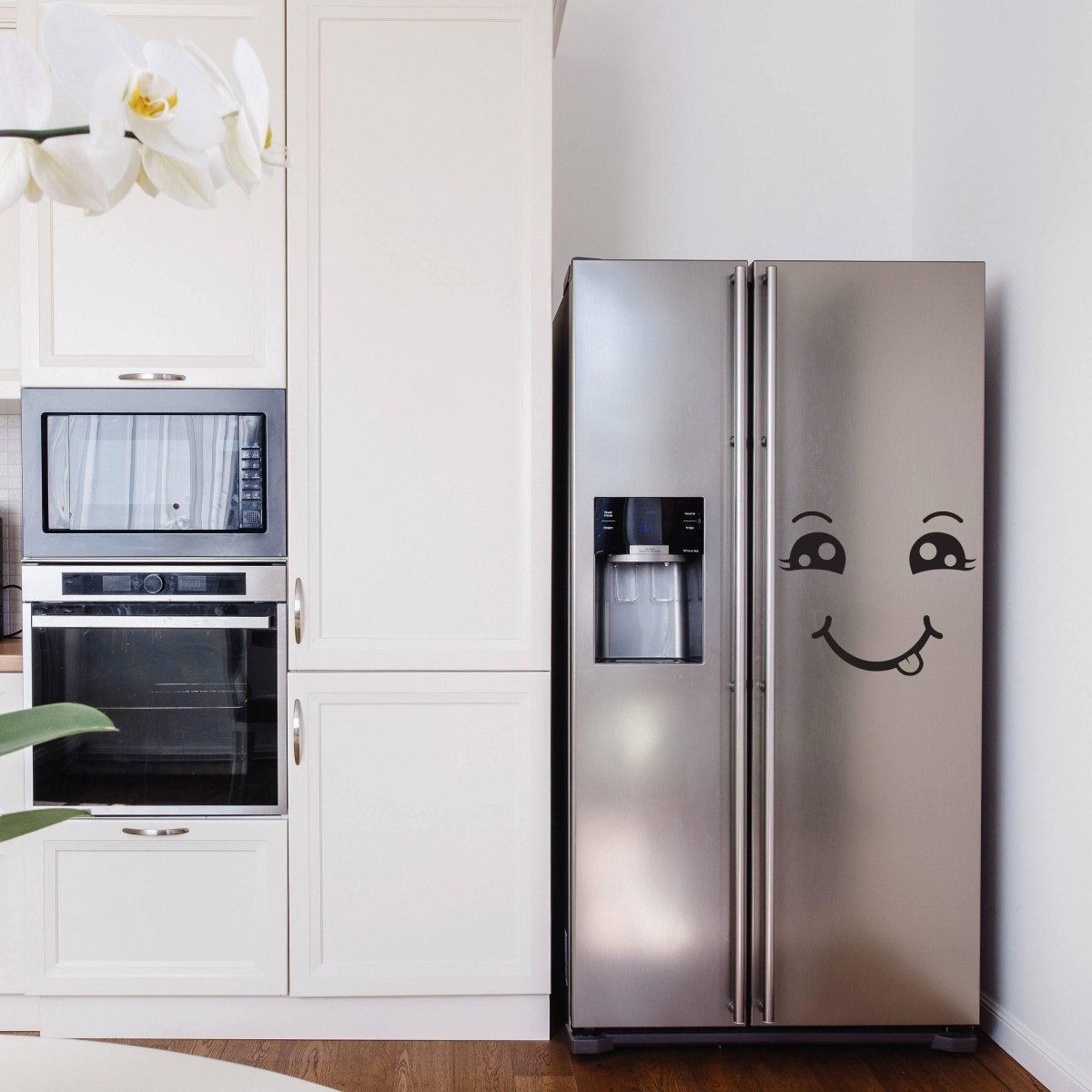 Refrigerator Smiley Face Decal - Happy Chef Smile Fridge Sticker 20