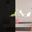 Luminescent Feline Wall Decal - Transform Your Space with Enchanting Glow - Decords