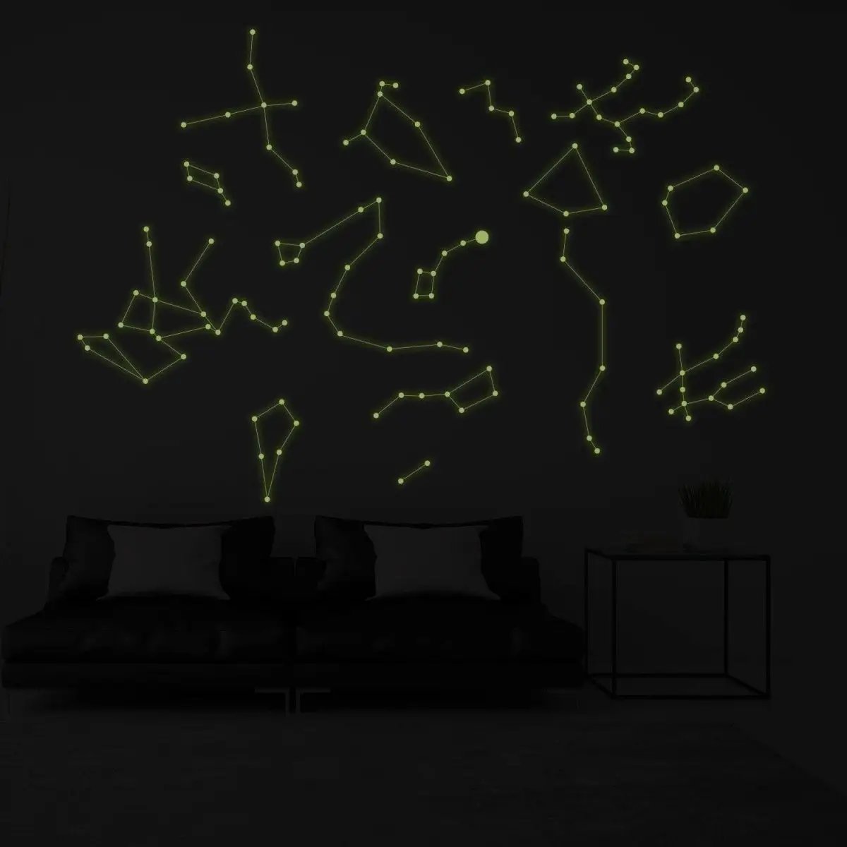 Luminescent Starry Sky Ceiling Decal - Transform Your Space with Glowing Constellations - Decords
