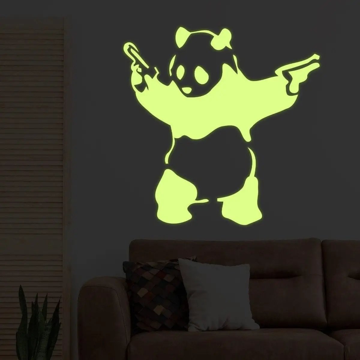 Luminescent Urban Panda Wall Sticker - Decords